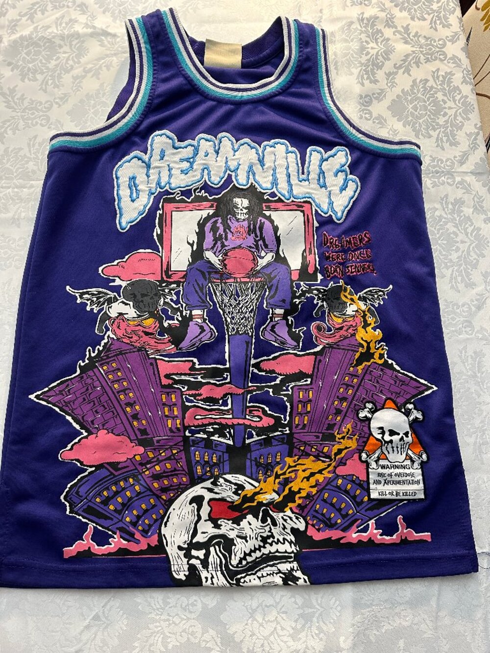 Dreamville J Cole Purple and White Basketball Jersey
